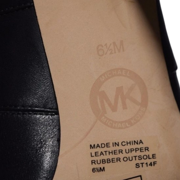 MICHAEL KORS Mavis Black Leather Caged Sandals Size 6.5 Open Toe High Heels - Picture 10 of 12